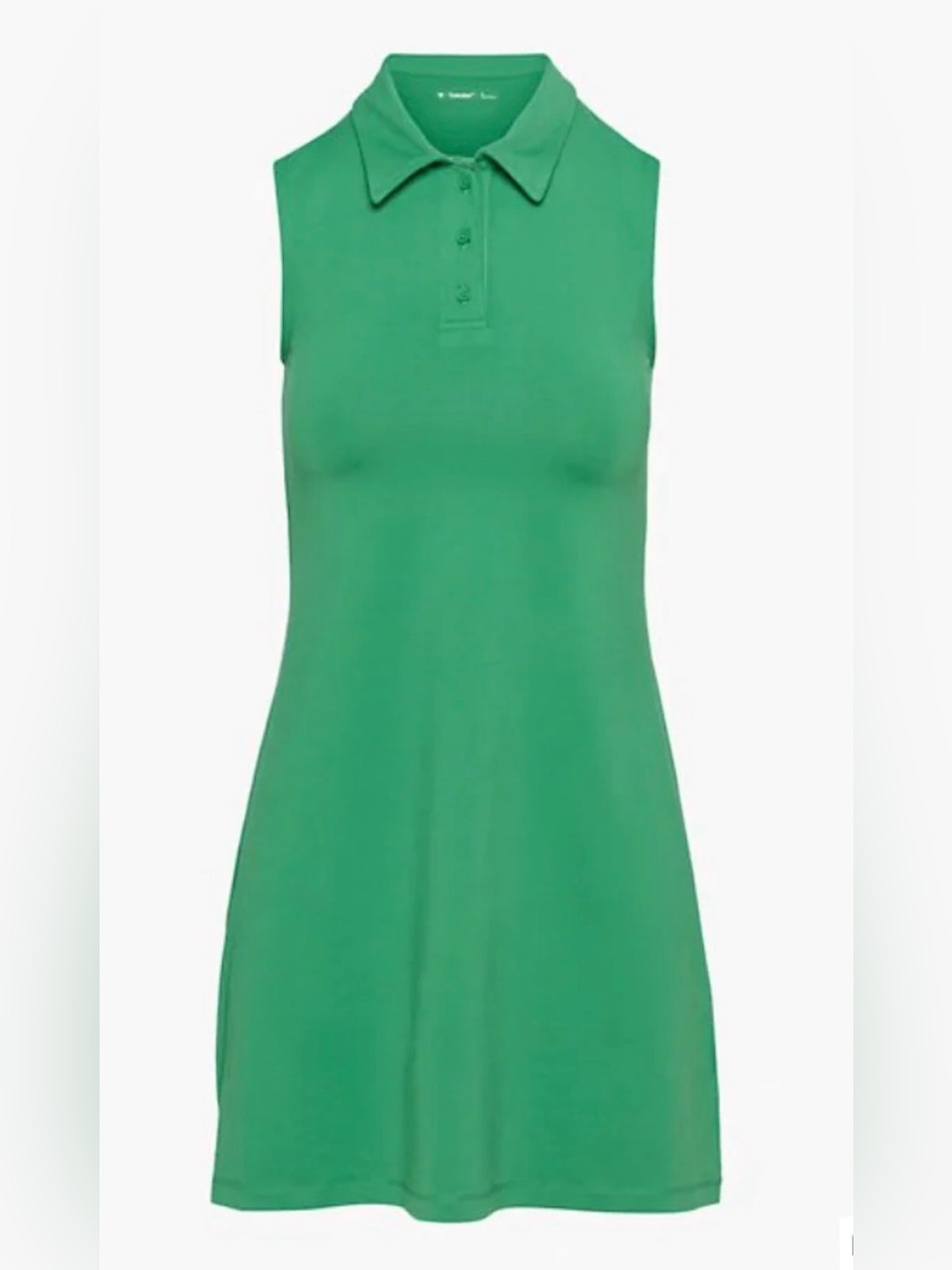 Aritzia TNA Action Dash Sleeveless Polo Mini Dress in Green